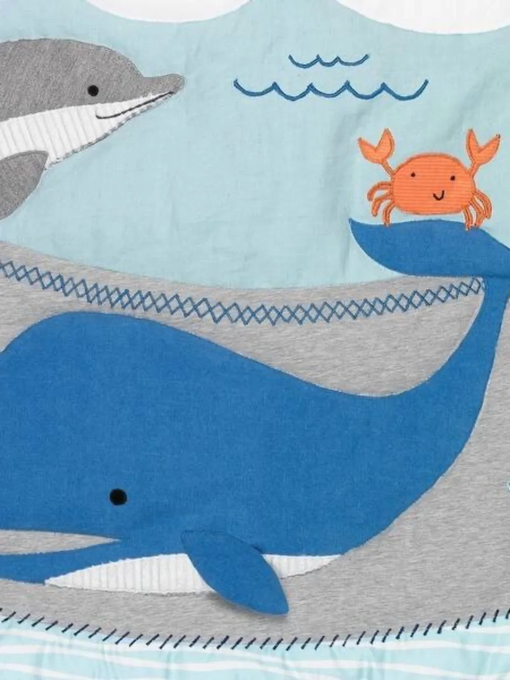 Lambs & Ivy Blue Ocean Blue Baby Crib Quilt